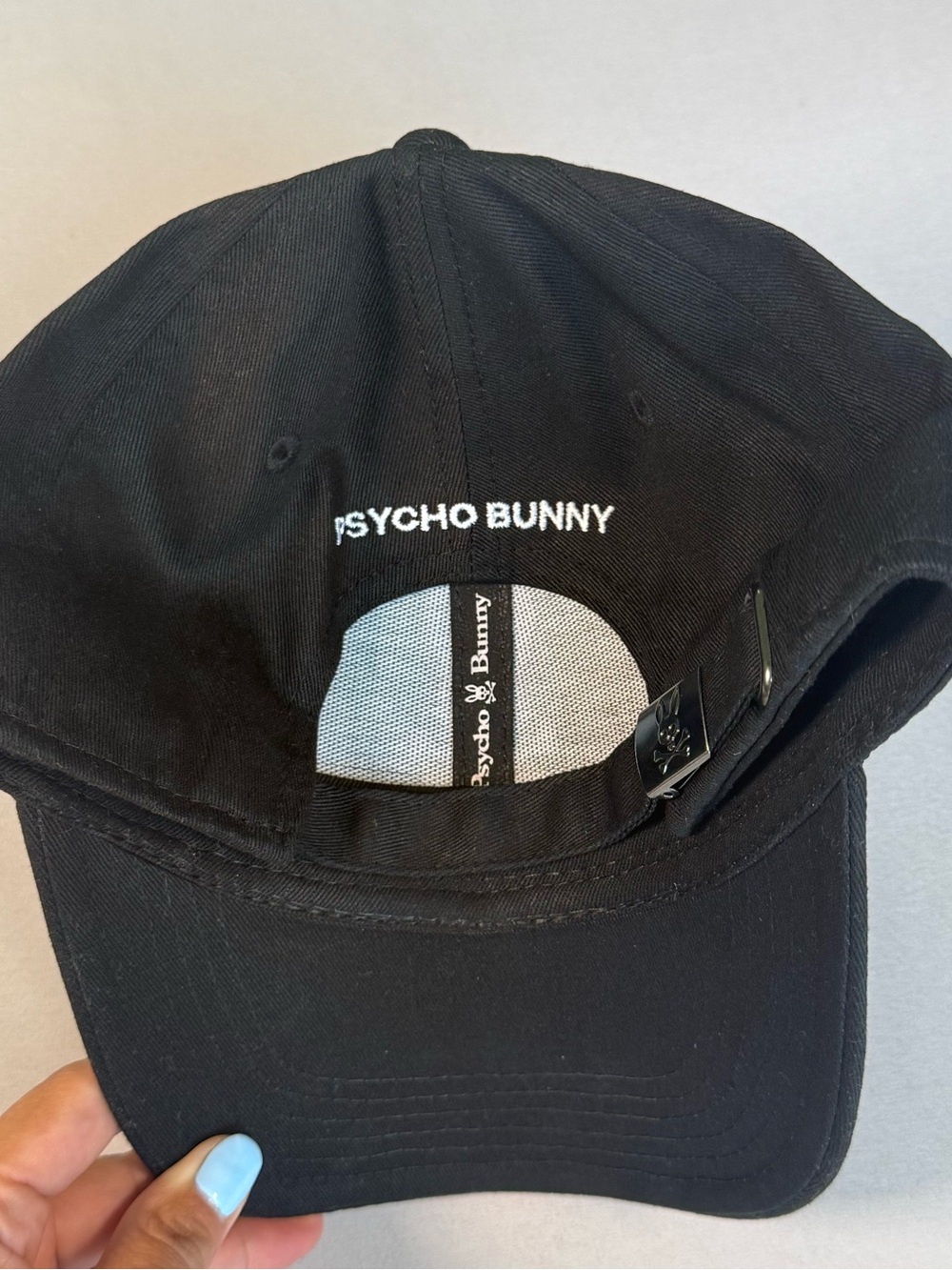 Psycho Bunny baseball cap in black with red masked skull - Picture 2 of 5